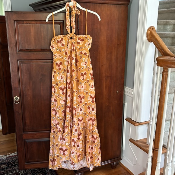 NWT Aerie Braided Halter Tiered Maxi Dress - Picture 4 of 13